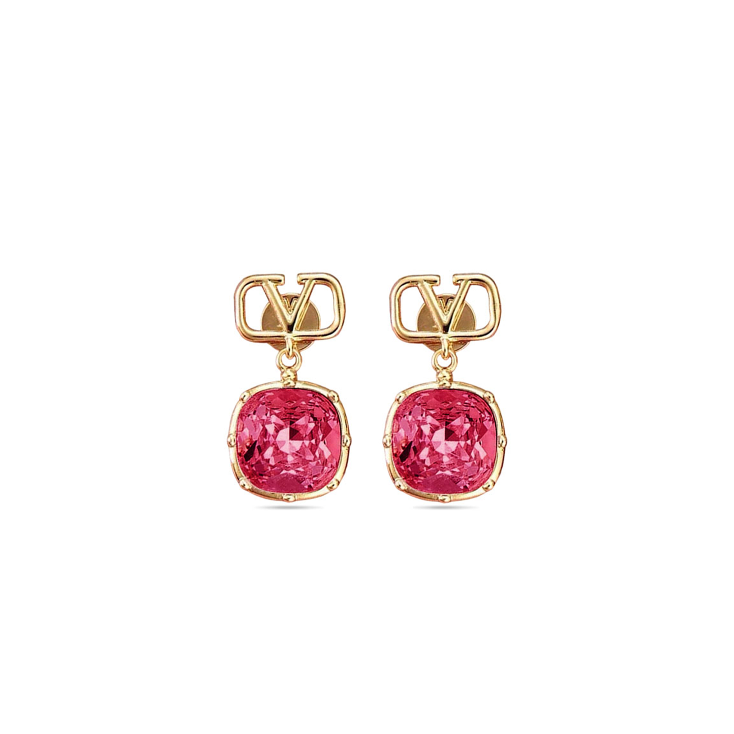 VALENTINO VLOGO CRYSTAL EARRINGS 